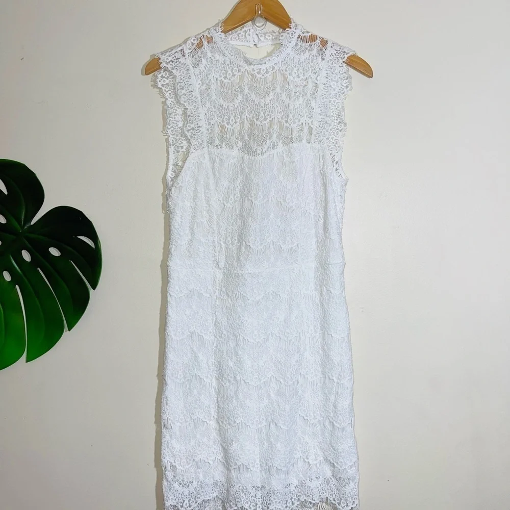 Free People Cora Daydreamer Lace Dress in White Sz. Large NWT